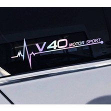 TSC V40 Yan Cam Sticker Oto Kapı 20 cm x 7 cm Hologram C98