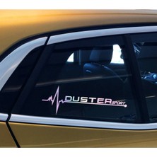 TSC Duster Yan Cam Sticker Oto Kapı 20 cm x 7 cm Hologram C26