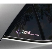 TSC 206 Yan Cam Sticker Oto Kapı 20 cm x 7 cm Hologram C71
