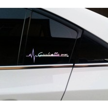 TSC Giulietta Yan Cam Sticker Oto Kapı 20 cm x 7 cm Hologram C42