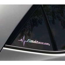 TSC Fabia Yan Cam Sticker Oto Kapı 20 cm x 7 cm Hologram C86