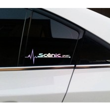TSC Scenic Yan Cam Sticker Oto Kapı 20 cm x 7 cm Hologram C80