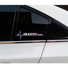 TSC Ducato Yan Cam Sticker Oto Kapı 20 cm x 7 cm Hologram C32