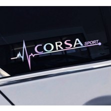 TSC Corsa Yan Cam Sticker Oto Kapı 20 cm x 7 cm Hologram C69