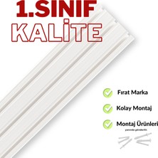 3 Raylı Korniş Perde Rayı Beyaz (Tüm Ölçüler)