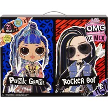 MGA Toychicklol Sürpriz Omg Remix Moda Bebekleri - Rocker Boi ve Punk Grrl - 2'li Paket