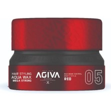 Agiva Hair Wax 155 ml Mega Tutuş Daha Sert Görünümlü Saç Şekillendirici 05 Red