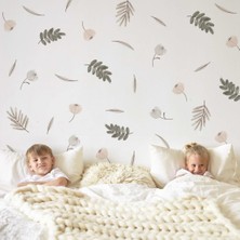 Lizpo Decor Çayır Çiçek Boho Pastel Çiçekli  Duvar Çıkartmaları, Duvar Çıkartmaları