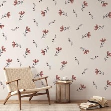 Lizpo Decor Botanik Pastel Çiçekli Çayır Çiçek Duvar Dekorasyonu, Boho Tarzı Duvar Çıkartmaları