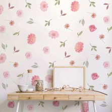 Lizpo Decor Çayır Çiçek Botanik  Duvar Dekorasyon Boho Model Duvar Etiket  Botanik Duvar Çıkartmaları
