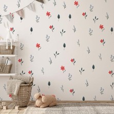 Lizpo Decor Çayır Çiçek Renkli Çiçek Duvar Dekorasyonu, Boho Tarzı Duvar Çıkartmaları