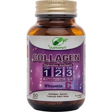 Yurdavit Hidrolize Kolajen Tip 1-2-3 2 x 50 Tablet Hyaluronik Asit C Vitamini Hydrolyzed Collagen