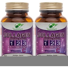 Yurdavit Hidrolize Kolajen Tip 1-2-3 2 x 50 Tablet Hyaluronik Asit C Vitamini Hydrolyzed Collagen