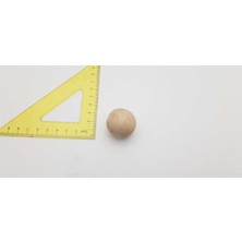 Seçilir 3 cm Çaplı Ahşap Boyasız Top Küre (5 Adet)