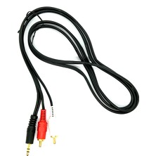 Boblov 3,5 mm Stereo Erkek - 2rca Erkek (Sağ ve Sol) Rca Ses Kablosu 1.5 Metre Stereo Lale