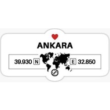 Ankara 2 Gps Harita Sticker Oto Araba Yapıştırma 17CM Yazı 15