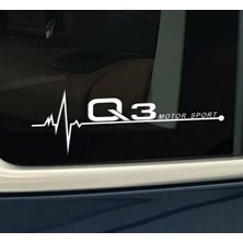 Q3 Yan Cam Sticker Oto Kapı Çıkartma Tuning Oto 20 cm x 7 cm Yazı 32