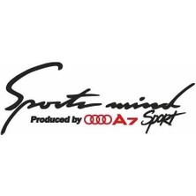 A7 Sports Mind Oto Sticker 30 cm x 11 cm Yazı 28