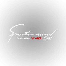 V40 Sports Mind Oto Sticker 30 cm x 11 cm Yazı 546