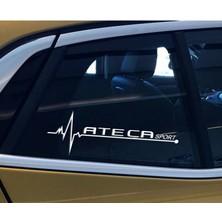 Ateca Yan Cam Sticker Oto Kapı Çıkartma Tuning Oto 20 cm x 7 cm Yazı 423