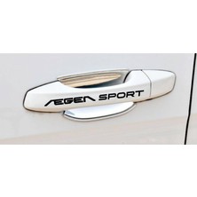 TSC Egea Sport Kapı Kolu ve Jant Sticker Seti 8 Adet Yazı 123