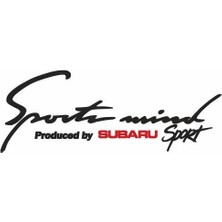 Su Baru Sports Mind Oto Sticker 30 cm x 11 cm Yazı 472
