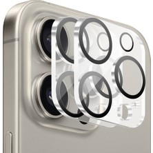 Buff iPhone 15 Pro Max / 15 Pro Kamera Lens Koruyucu Şeffaf 2 Adet