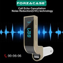 Forzacase Dijital Ekranlı Bluetooth Araç Kiti Oto Araç Fm Transmitter - FC172