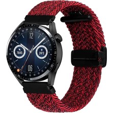 Sneezy Huawei Watch Gt2 Elite-Sport-Classic 46MM-GT2 Pro 22MM Fiberlink Manyetik Tokalı Kumaş Örgü Kordon