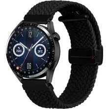 Sneezy Huawei Watch Gt2 Elite-Sport-Classic 46MM-GT2 Pro 22MM Fiberlink Manyetik Tokalı Kumaş Örgü Kordon