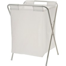 IKEA 50 Litre Beyaz,Katlanır, Çamaşır Sepeti Meridyendukkan Açılır Kapanır Pratik Kirli Sepeti 50 Lt U42X G43X Y60 Cm