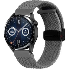 Sneezy Huawei Watch Gt4 46MM Ile Uyumlu 22MM Fiberlink Manyetik Tokalı Kumaş Örgü Kordon