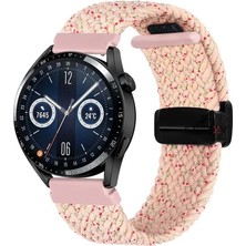 Sneezy Huawei Watch Gt4 46MM Ile Uyumlu 22MM Fiberlink Manyetik Tokalı Kumaş Örgü Kordon