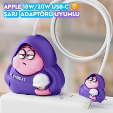 Ewec Hoodie Patrick Yıldız Şarj Başlığı Ve Kablo Koruyucu Seti, Iphone 18W-20W Şarj Adaptörü Uyumlu Set