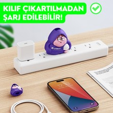 Ewec Hoodie Patrick Yıldız Şarj Başlığı Ve Kablo Koruyucu Seti, Iphone 18W-20W Şarj Adaptörü Uyumlu Set