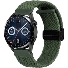 Sneezy Huawei Watch Gt4 46MM Ile Uyumlu 22MM Fiberlink Manyetik Tokalı Kumaş Örgü Kordon
