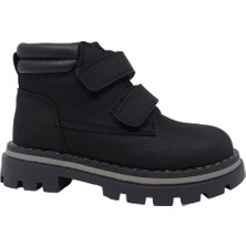 Zerhan 956 Bebek Çocuk Siyah Cırtlı Bot