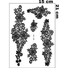 Mecit Tuhafiye Çiçek Dantel Vücut Geçici Dövme