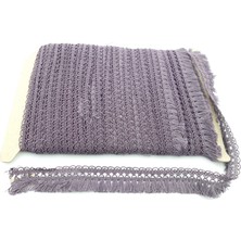 Seçilir Bordo Şerit Saçaklı Tığişi Sutaşı Oyası 3 cm Boy (5 Mtsi)