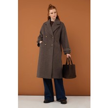 HE-QA Kolu Apolet Detaylı Kaban Kahve