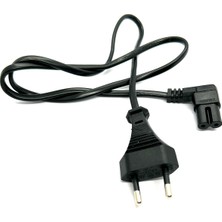 Boblov 80CM L Uçlu Teyp Fişi C7 Power Güç Kablosu 0.8m 2x0.75 Enerji Kablosu 2 Pinli Power Cord