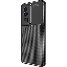 Fibaks Xiaomi Poco F5 Pro Kılıf Rugged Armor Darbe Emici Uzun Ömürlü Dayanıklı Parmak İzi Yapmaz Karbon Tasarım Negro Silikon Kapak