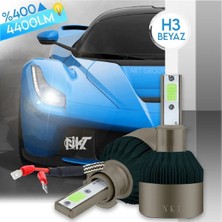 Tiger Marketing H4 Ice Blue Beyaz Renk LED Xenon Far Ledi LED Zenon Far Ampulü