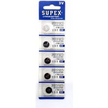 Supex 3V Lityum Düğme Pil 5'li Paket