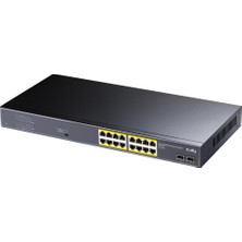 Cudy GS1020PS2 16 Port 10/100/1000 Yönetilemez 2 Sfp (1gb) Rack Mount (16 Port Poe+) 200W Switch
