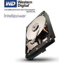 Wd 3.5 Av - Gp 1tb 7200 Rpm 64MB Sata3 Pc HDD WD10EURX (7/24 Çalışma)