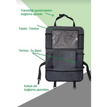 Çetin Dekorasyon Araç Içi Düzenleyici Koltuk Arkası Düzenleyici Tablet Tutuculu Organizer (10 Inc'e Kadar)
