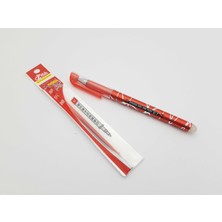 Seçilir Kırmızı Renk 0 7 Jel Kumaş Kalemi Terzi Kalemi Isı ile Uçan Kalem + 1 Adet Yedek Uç