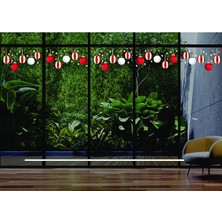 Yeni Yıl Merry Christmas Parti Malzemeleri Cam Duvar Sticker Setleri