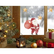 Yeni Yıl Merry Christmas Cam Duvar Sticker Setleri - Yılbaşı Seti